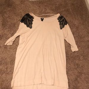 Oversized dress shirt.